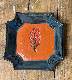 Wyoming Pottery Bitty Dishes with Indian Paintbrush