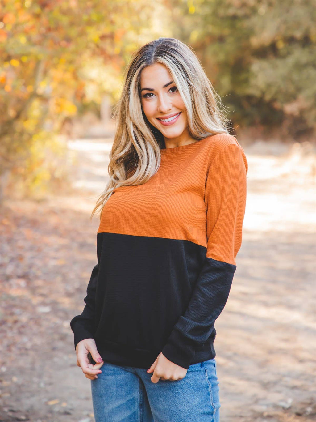 Colorblock Long Sleeve Mel Top