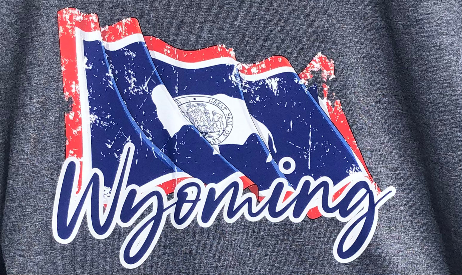 Rustic Wyoming flag t-shirt