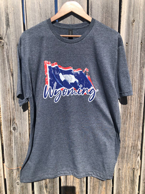 Rustic Wyoming flag t-shirt