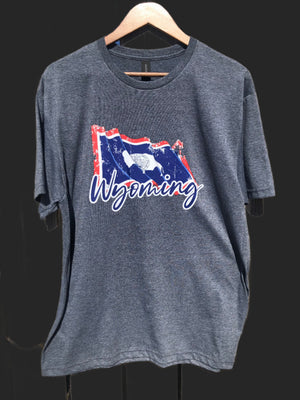 Rustic Wyoming flag t-shirt