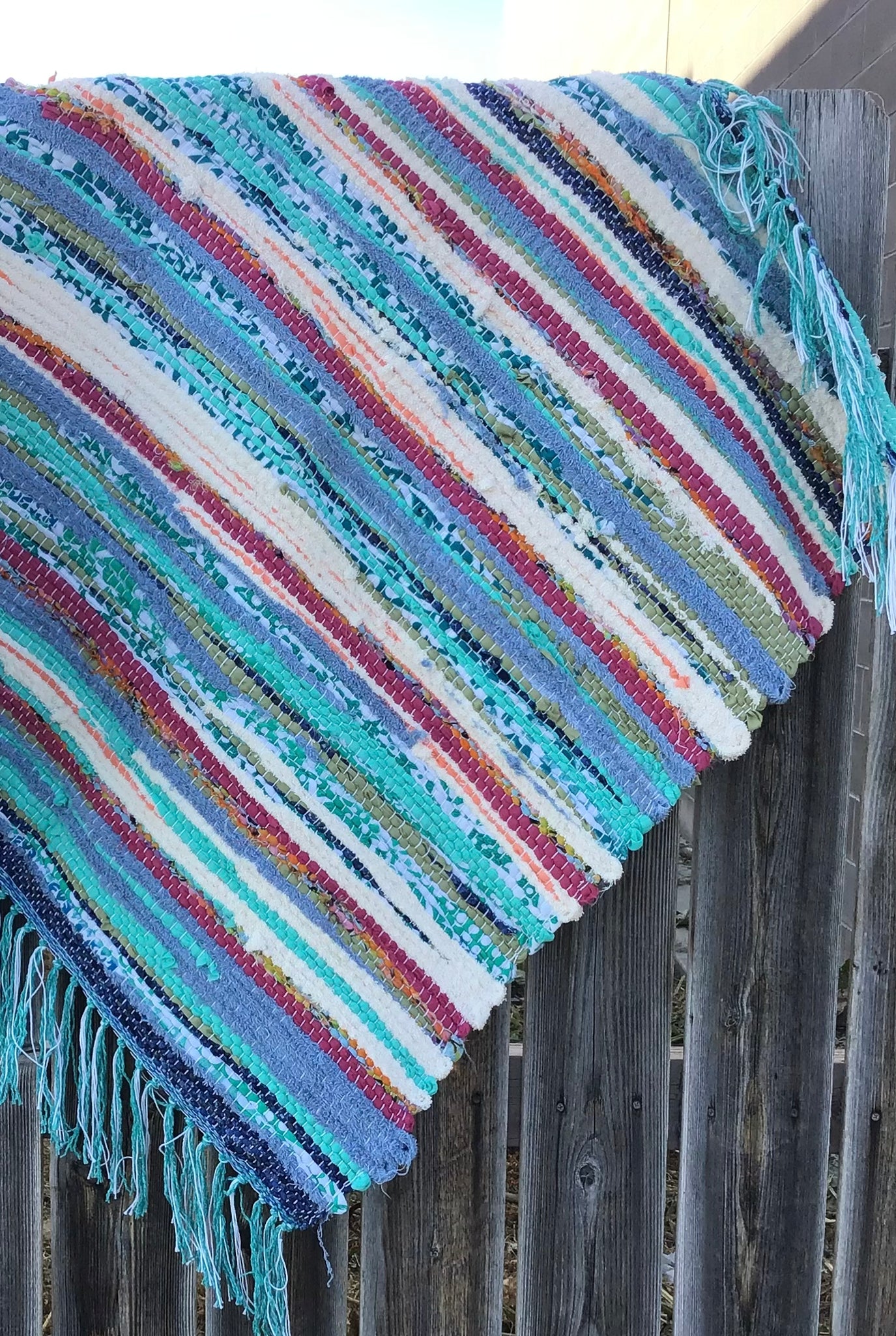 RAG RUG! Tickled Teal