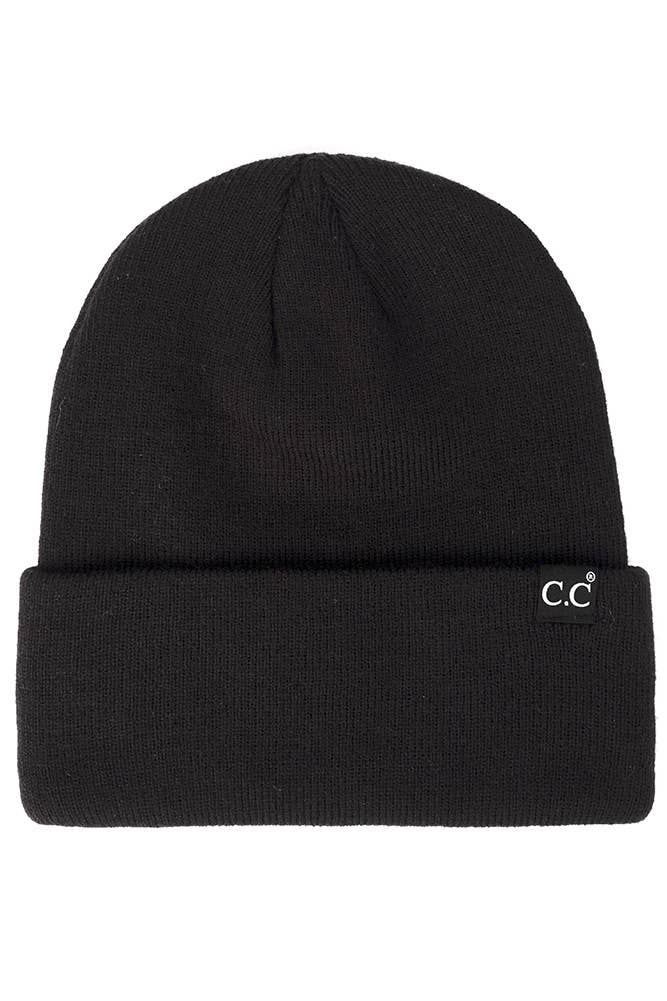 C.C Solid Cuff Beanie Hat