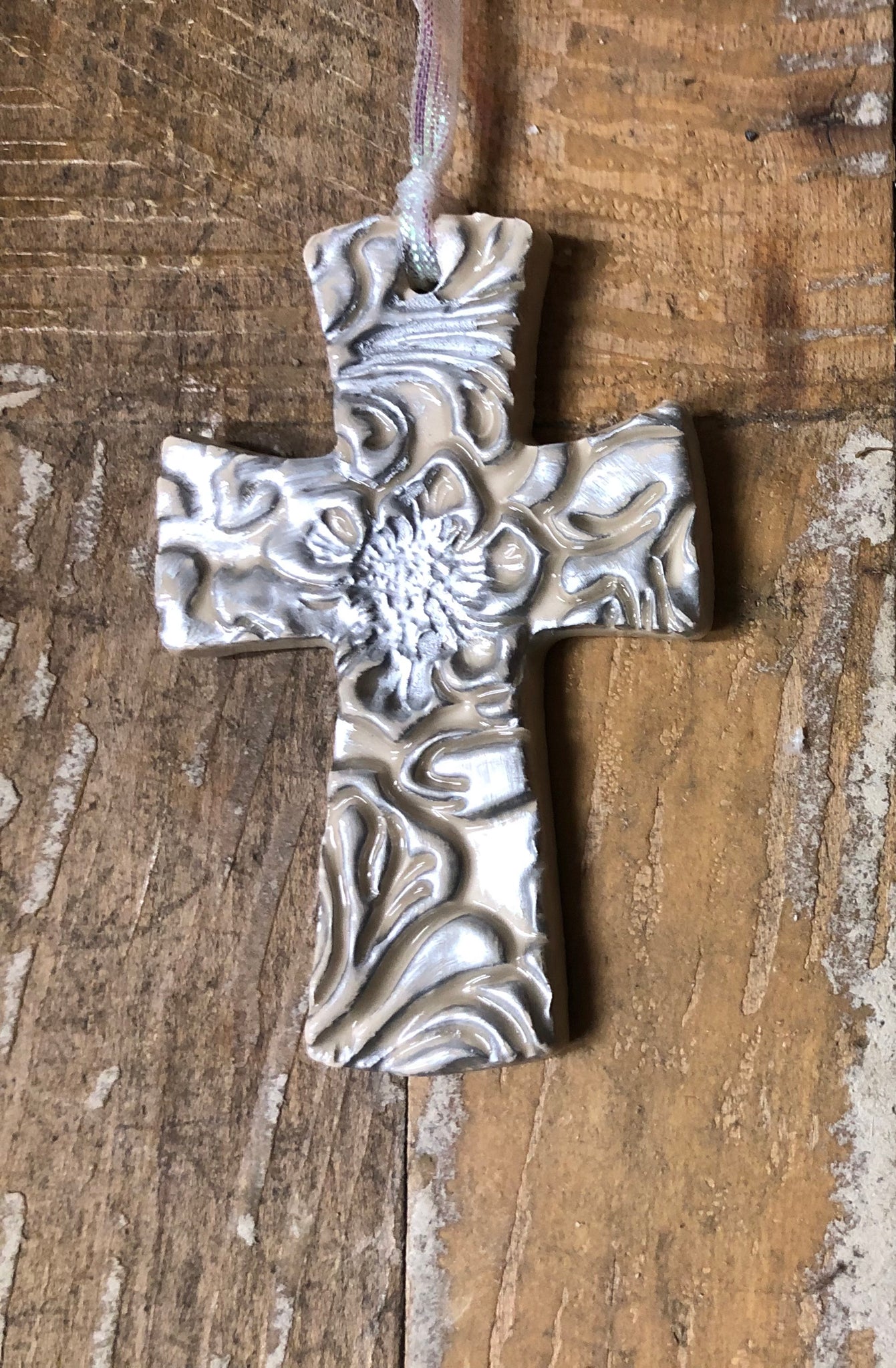 Wyoming Pottery Cross Ornaments