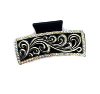 Western Pattern Metal Plate Hair Claw