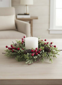 Crimson & Pine 4.5in Candle ring