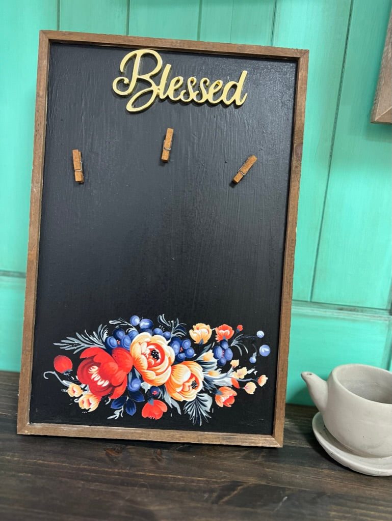 Blessed Floral Sign