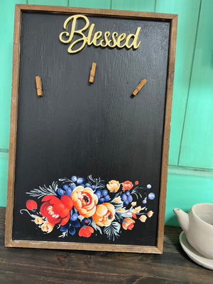 Blessed Floral Sign