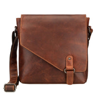Noah Leather Messenger Bag – Unisex – Chestnut