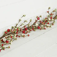 ISB79011- 4ft Red/White Pips and Bells Garland