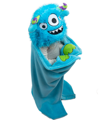 Wearable Hooded Fleece Blankets For Kids - Monster