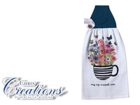 KITCHEN TOWEL My Cup Runneth Over Bouquet