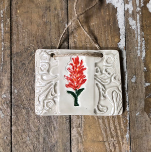 Wyoming Pottery Indian Paintbrush Ornaments