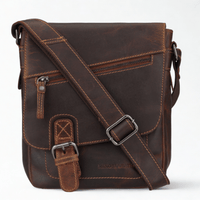 Dallas Leather Shoulder Bag – Unisex – Chestnut