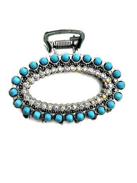 Western Oval Navajo Pearl Hair Claw