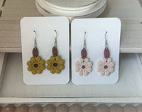 Polymer Clay Earrings - Everyday - Sunflower and Daisy
