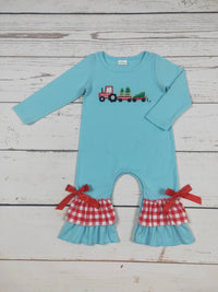 Baby Christmas Tree Appliqué Romper