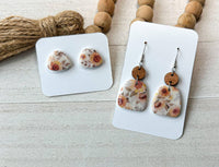 Polymer clay earrings - Watercolor Sunflowers