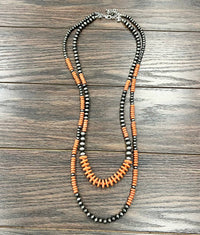 735845, Handmade 36" Navajo Bead necklace