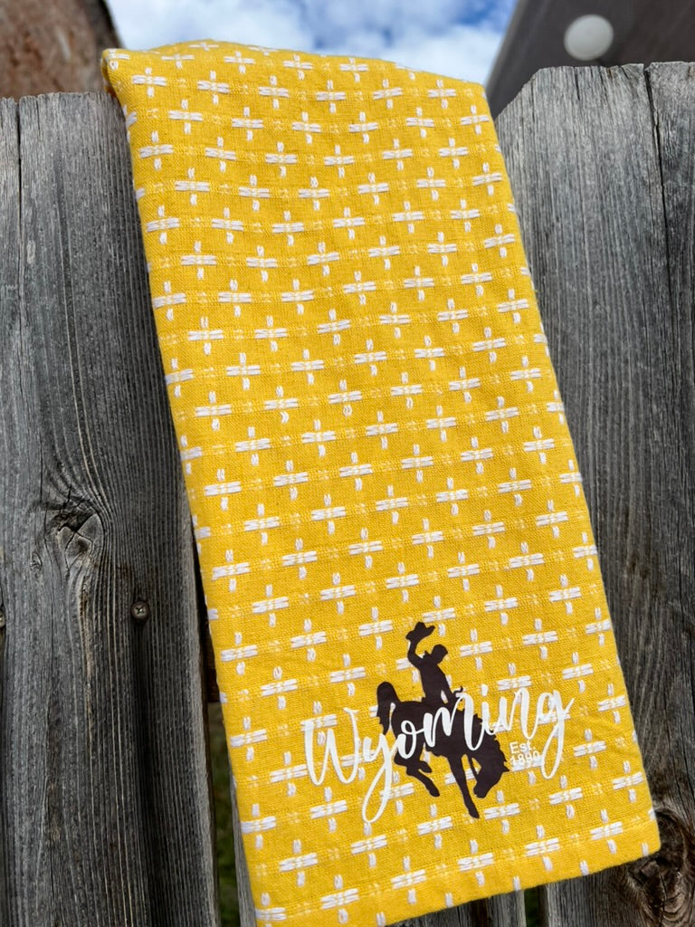 Wyoming Daffodil Dobby Plus Dishtowel