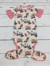 Flower Horse Printed Infant Babygown