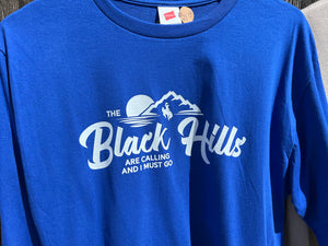 Shirt: The Black Hills are Calling on Blue