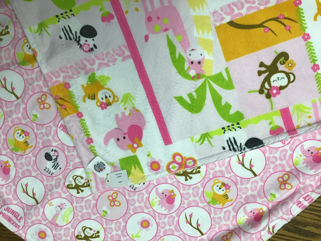CHRIS' CREATIONS: Baby Cuddle Blanket Safari Princess #39