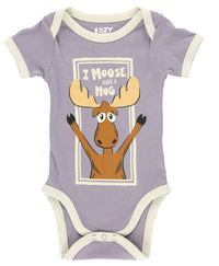 Moose Hug Purple (New) Infant Creeper