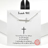Isaiah 41 10 side cross necklace