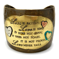 Engraved 1 Corinthian 13:4 Large Western Bible Prayer Cuff