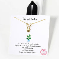 Be a Cactus dainty cactus necklace