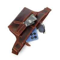 Osaka Leather Belt Bag – Unisex – Chestnut