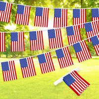 American USA Bunting, Flag 8.2 x 5.5IN, Full String 33FT