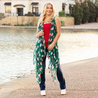Snowman Christmas Holiday Print Vest