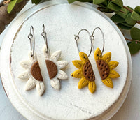 Polymer Clay Earrings - Everyday - Sunflower