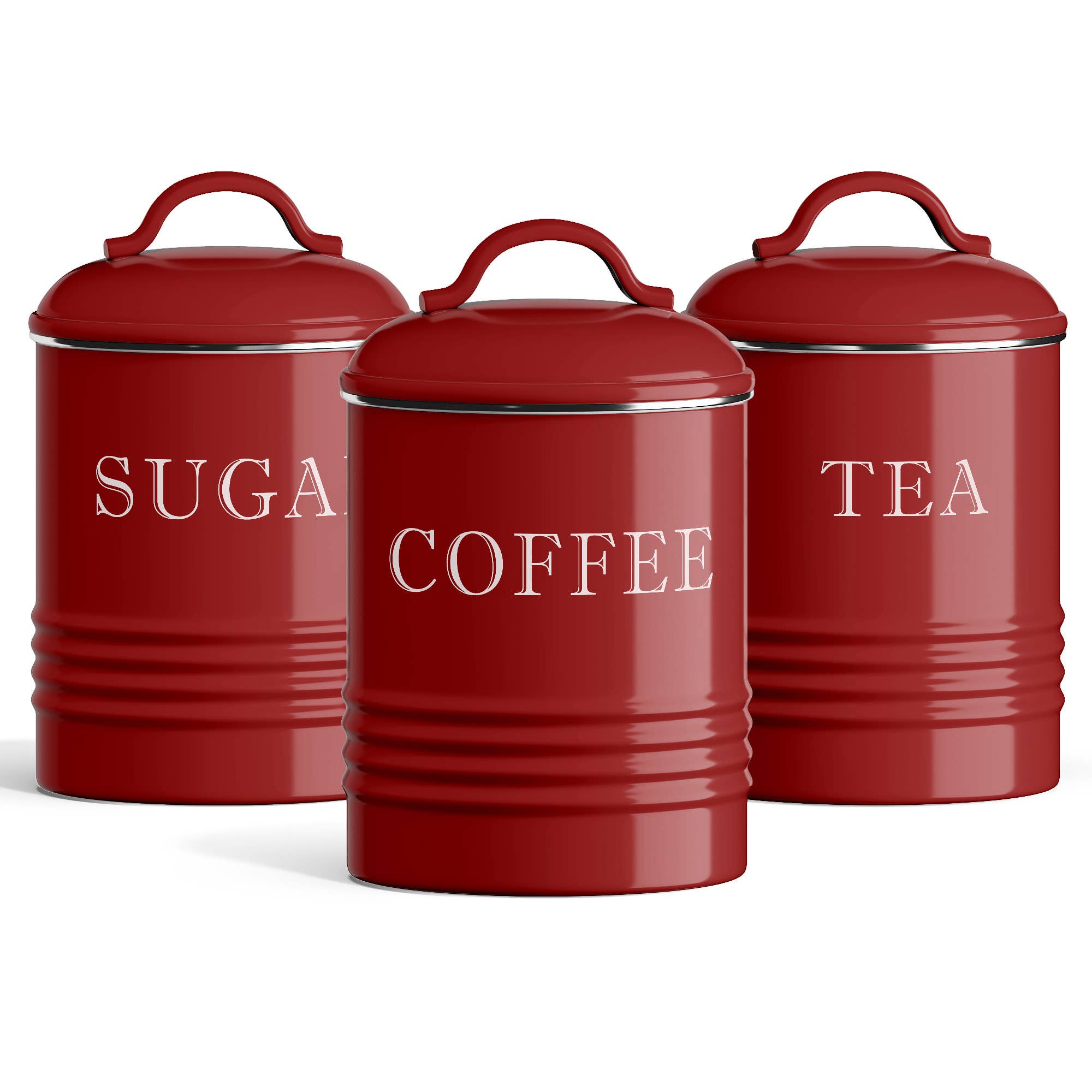 S/3 Petite Metal Kitchen Canisters