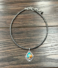 737422, Handmade Navajo Gemstone Necklace