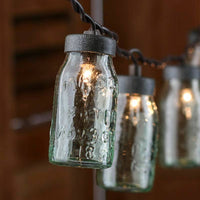 Glass Mini Mason Jar Light Cover Ornaments (Box of 6)