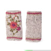 Olivia Handwarmers | Wool Mittens | Floral Knit