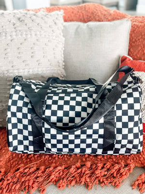 Checkered Duffle Bag "Black