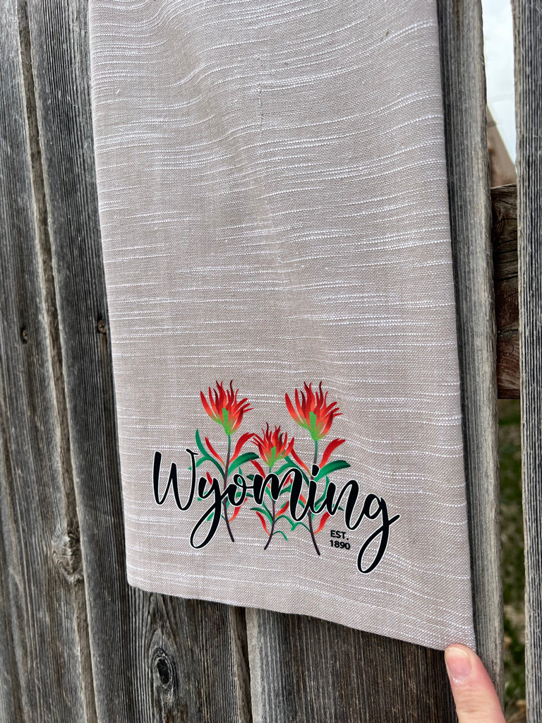 Wyoming Indian Paintbrush Kitchen towel