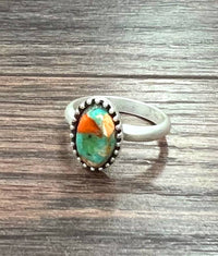 750562, 12mm Gemstone, Brass Adjustable Ring