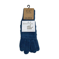Metallic Cable Knit CC Gloves G20MET