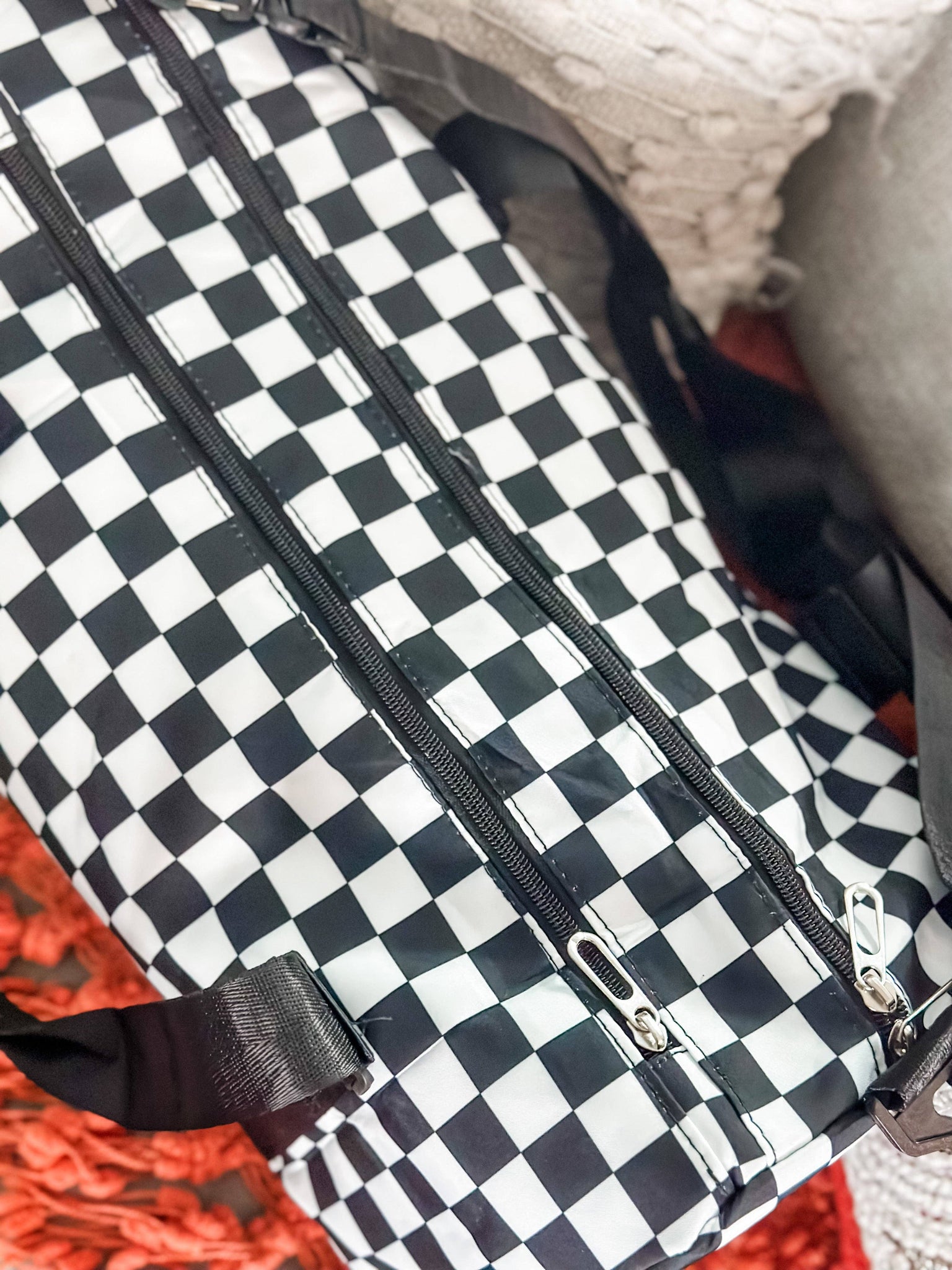 Checkered Duffle Bag "Black