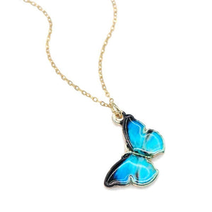 Be You Tiful Butterfly Necklace Blue