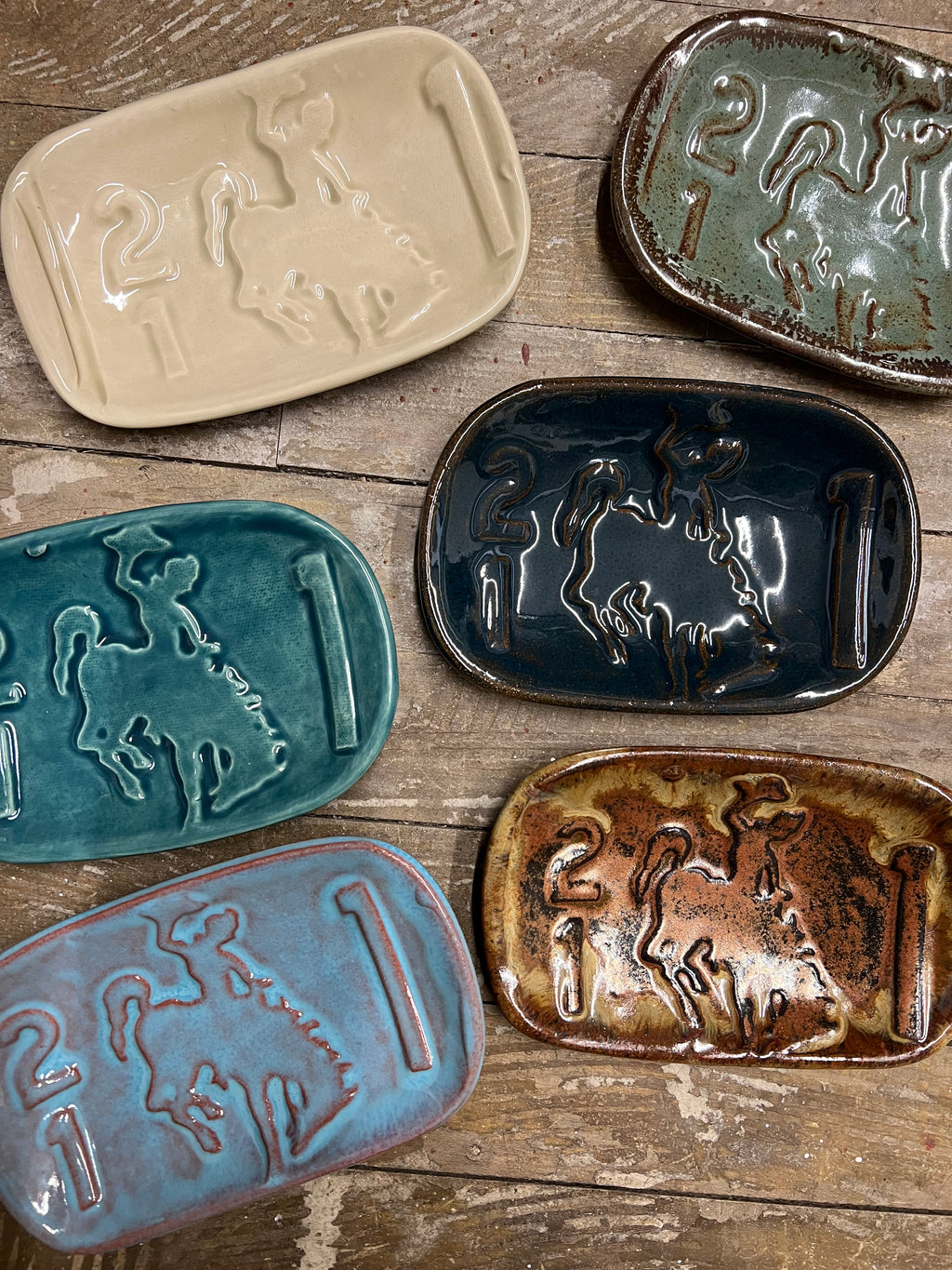 Wyoming Pottery Oval Soap Dishes