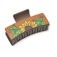 Western Leather Rectangular Hair Claw