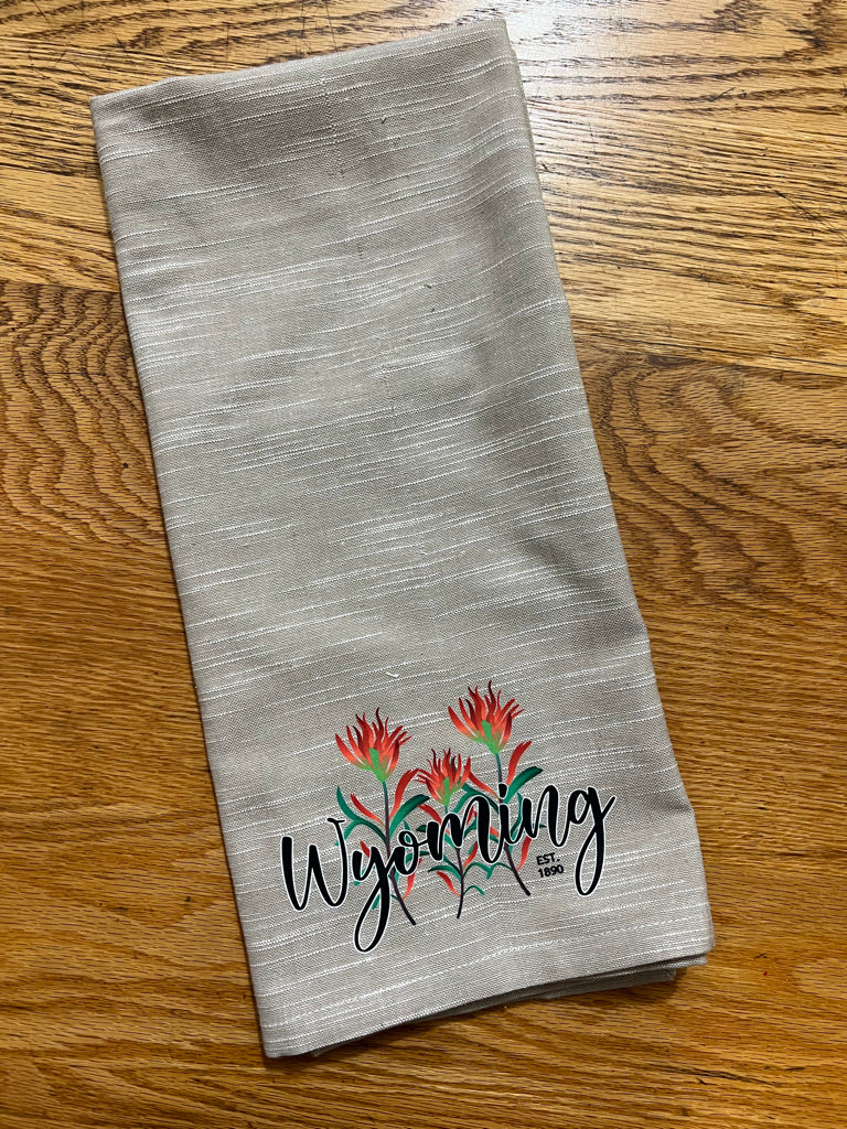 Wyoming Indian Paintbrush Kitchen towel
