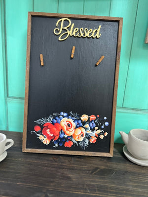 Blessed Floral Sign