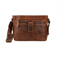 Camden Leather Crossbody Bag - Unisex - Chestnut